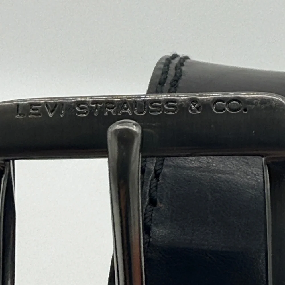 Levi's Full Grain Leather Belt Dark‎ Brown Black 1.5